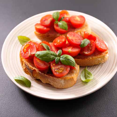 Bruschetta Tomate et Basilic